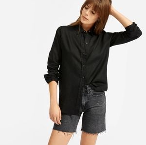 Everlane NWT Linen Relaxed Shirt Black Button Down